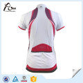 Camisa de Ciclismo de Secagem Rápida Clássica em Branco para Mulheres